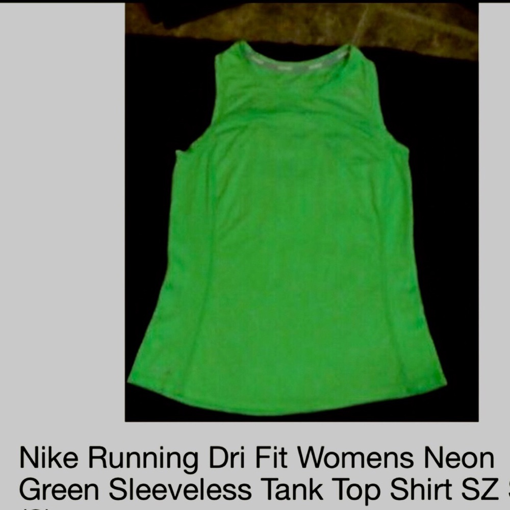 Neon Green, NIKE Running Dri Fit Tank